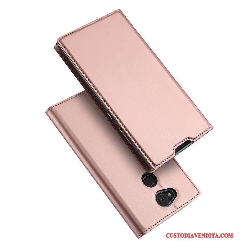 Custodia Sony Xperia L2 Pelle Tutto Incluso Rosa, Cover Sony Xperia L2 Protezione Anti-caduta Supporto