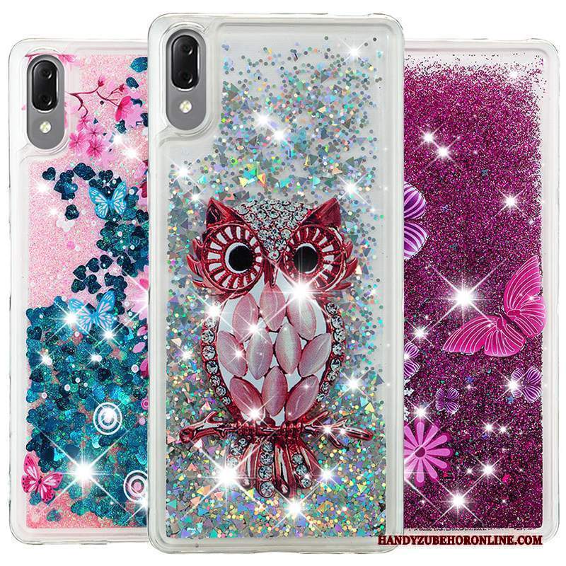 Custodia Sony Xperia L3 Creativo Sabbie Mobili Oro, Cover Sony Xperia L3 Telefono Gasbag