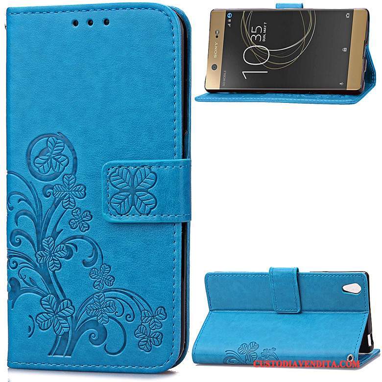 Custodia Sony Xperia Xa1 Ultra Cartone Animato Blu Scuro Anti-caduta, Cover Sony Xperia Xa1 Ultra Protezione Telefono Ornamenti Appesi