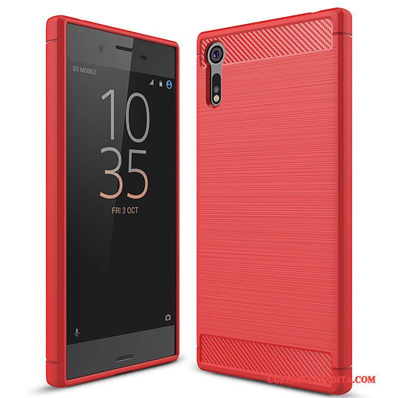 Custodia Sony Xperia Xz Silicone Telefono Rosso, Cover Sony Xperia Xz Protezione Morbido Tutto Incluso