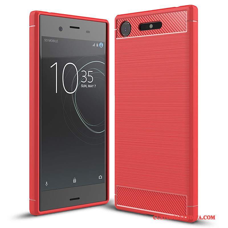 Custodia Sony Xperia Xz1 Silicone Morbido Rosso, Cover Sony Xperia Xz1 Protezione Tutto Inclusotelefono