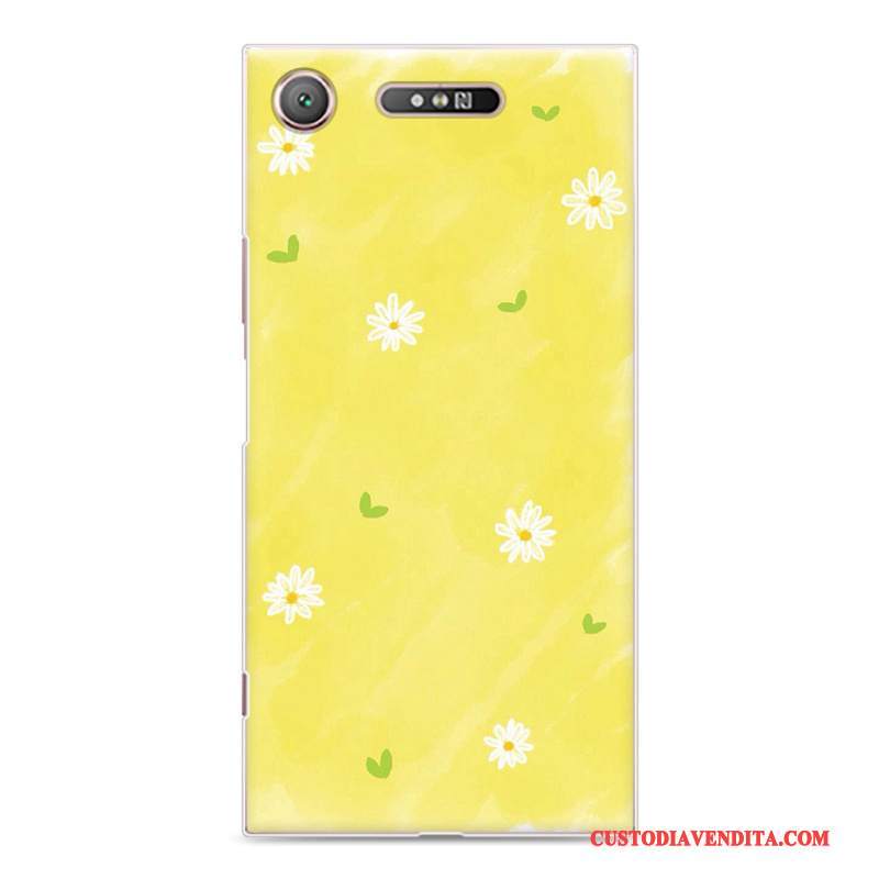 Custodia Sony Xperia Xz1 Vintage Telefono Giallo, Cover Sony Xperia Xz1 Colore Anti-caduta