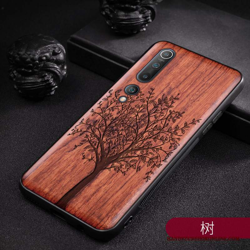 Custodia Xiaomi Mi 10 Legno Massello Modello Tutto Incluso, Cover Xiaomi Mi 10 Protezione Originale Stile Cinese