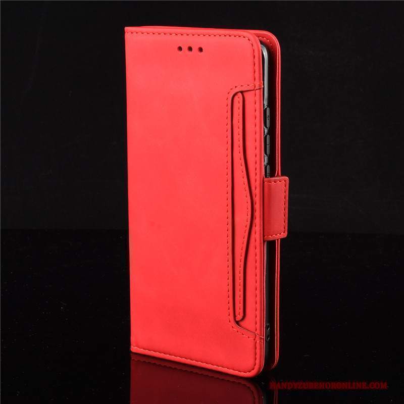 Custodia Xiaomi Mi Note 10 Lite Pelle Gioventùtelefono, Cover Xiaomi Mi Note 10 Lite Portafoglio Piccola Rosso