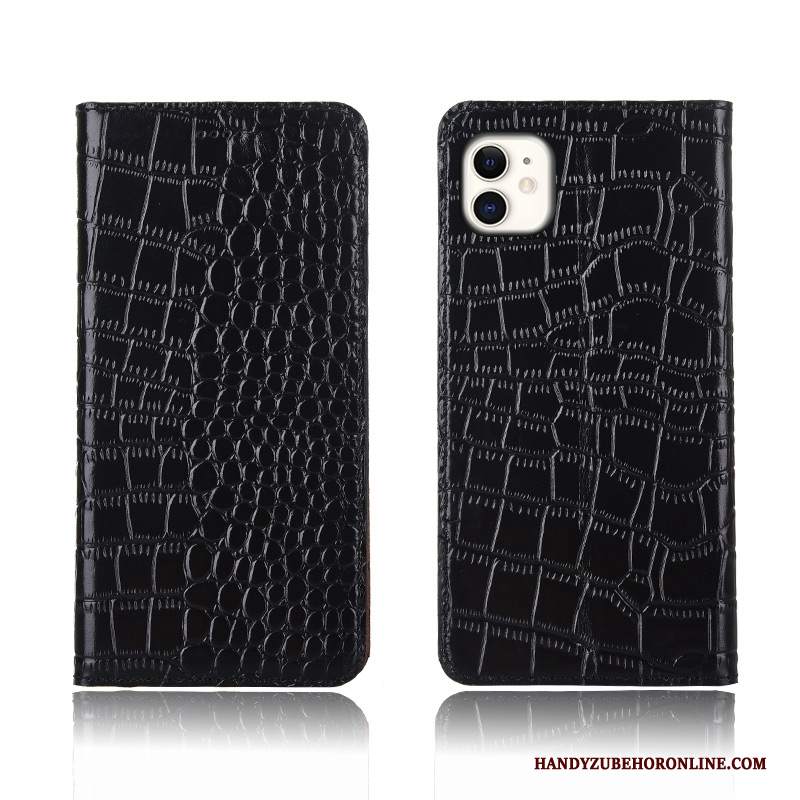 Custodia iPhone 11 Creativo Nerotelefono, Cover iPhone 11 Pelle Modello Coccodrillo Anti-caduta