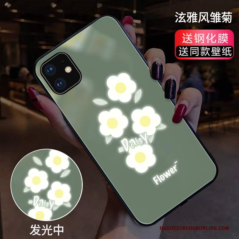 Custodia iPhone 11 Mucca Vento, Cover iPhone 11 Verde Vetro