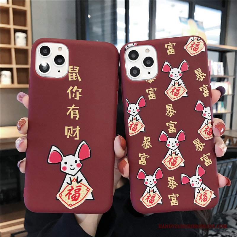 Custodia iPhone 11 Pro Cartone Animato Anti-caduta Nuovo, Cover iPhone 11 Pro Ratto Ricchezza