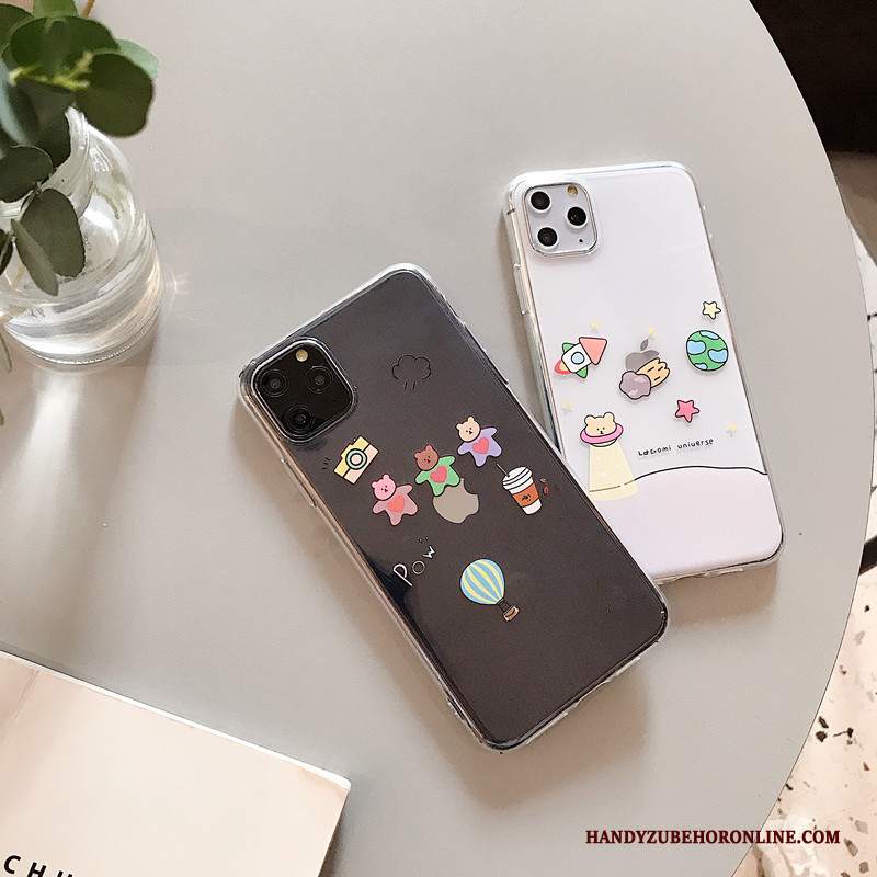 Custodia iPhone 11 Pro Cartone Animato Piccola Bianco, Cover iPhone 11 Pro Protezione Telefono Trasparente