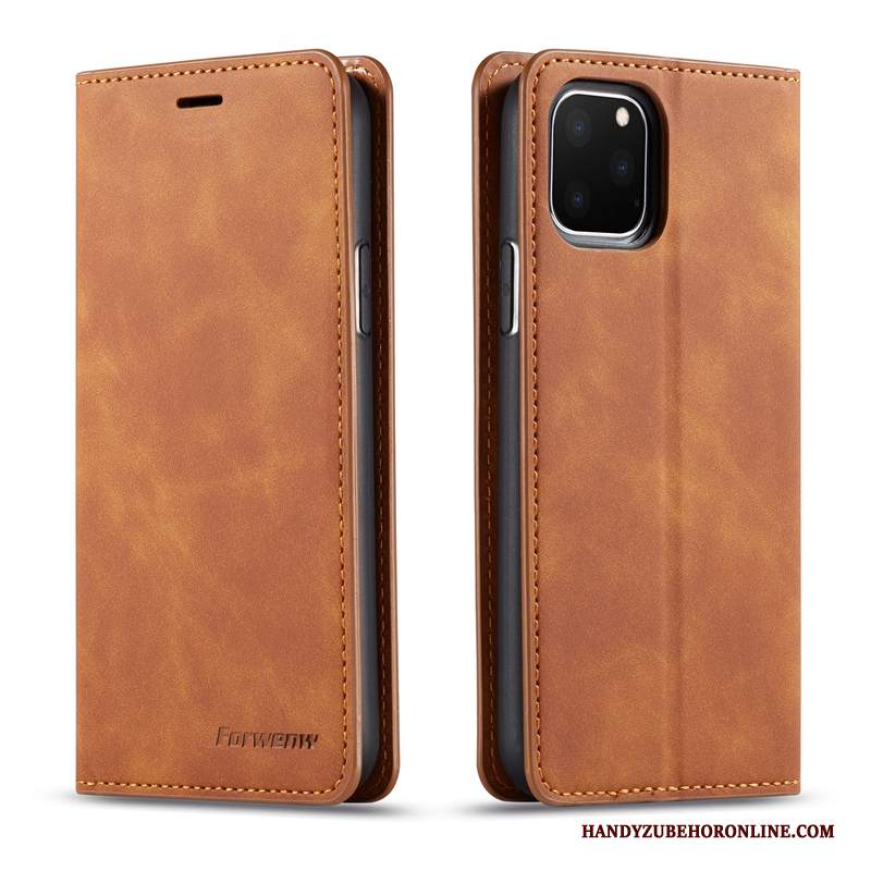 Custodia iPhone 11 Pro Folio Affari Velluto, Cover iPhone 11 Pro Portafoglio Telefono