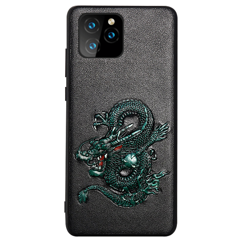 Custodia iPhone 11 Pro Max Creativo High End Nero, Cover iPhone 11 Pro Max Pelle Tendenza Affari