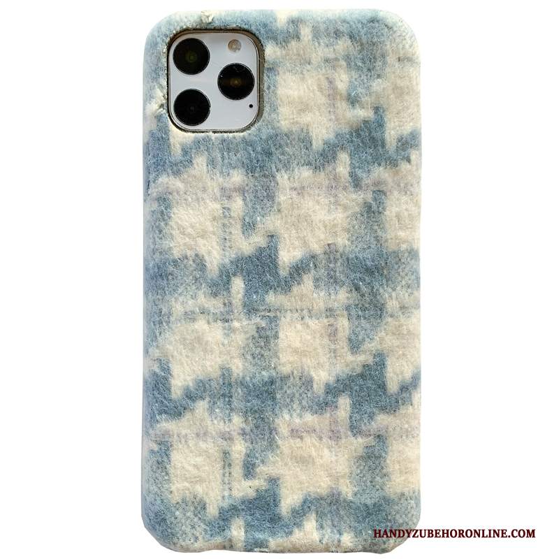 Custodia iPhone 11 Pro Max Moda Telefono Piccola, Cover iPhone 11 Pro Max Protezione Flanella Blu