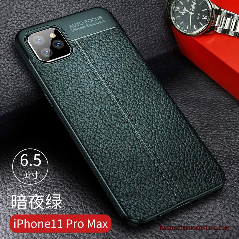 Custodia iPhone 11 Pro Max Protezione Verde Morbido, Cover iPhone 11 Pro Max Creativo Anti-caduta Sottile