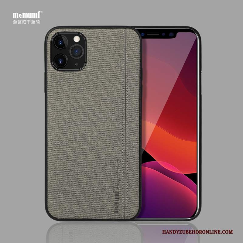 Custodia iPhone 11 Pro Max Silicone Tela Semplici, Cover iPhone 11 Pro Max Protezione Anti-caduta Grigio