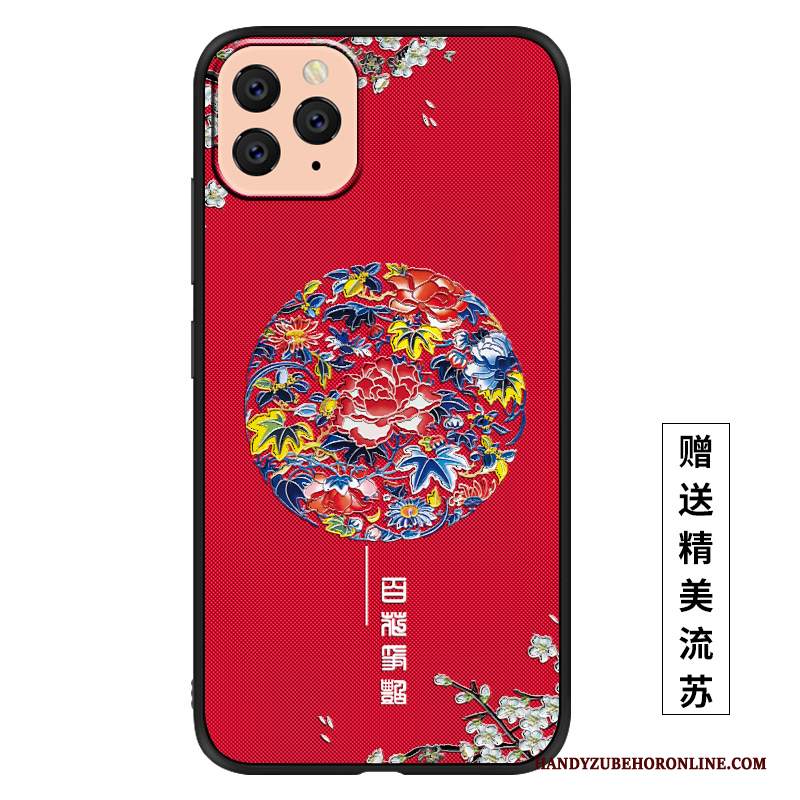 Custodia iPhone 11 Pro Max Silicone Telefono Sottile, Cover iPhone 11 Pro Max Goffratura Marchio Di Tendenza Macchiati