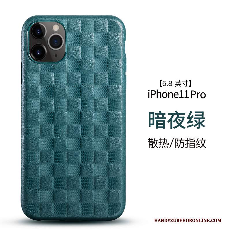 Custodia iPhone 11 Pro Pelle Morbido Marchio Di Tendenza, Cover iPhone 11 Pro Protezione Verdetelefono