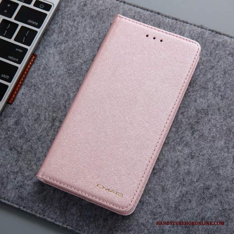 Custodia iPhone 11 Pro Pelle Sottile Rosa, Cover iPhone 11 Pro Seta Modello Carta