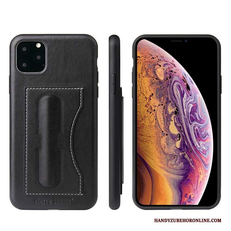 Custodia iPhone 11 Pro Pelle Tutto Incluso Anti-caduta, Cover iPhone 11 Pro Protezione Nero Protezione Contro Le Esplosioni