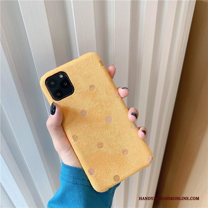 Custodia iPhone 11 Pro Protezione Flanellatelefono, Cover iPhone 11 Pro Vintage Nuovo Giallo