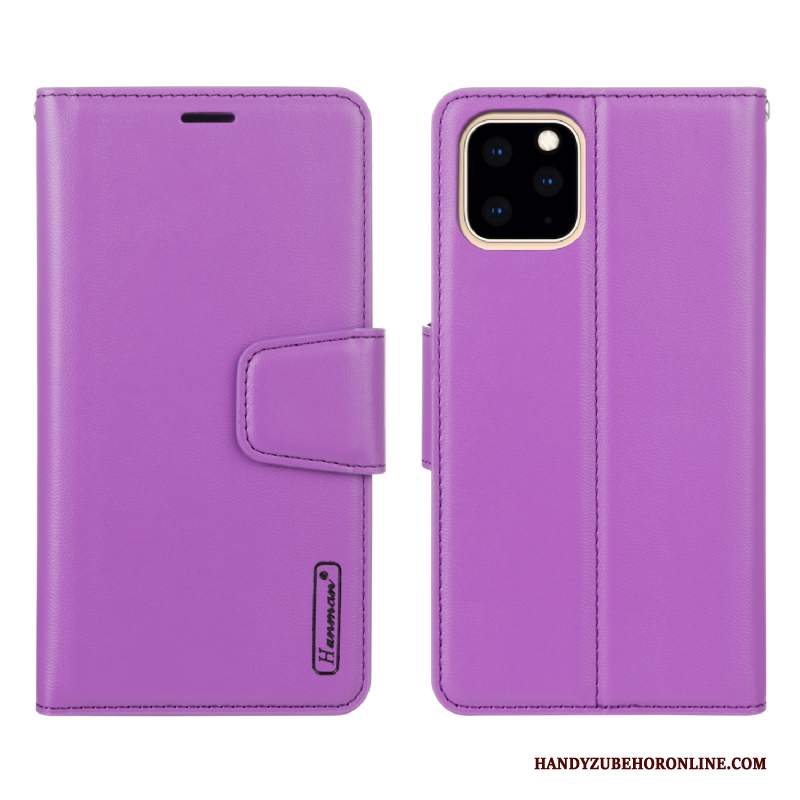 Custodia iPhone 11 Pro Protezione Telefono Porpora, Cover iPhone 11 Pro Pelle Ornamenti Appesi