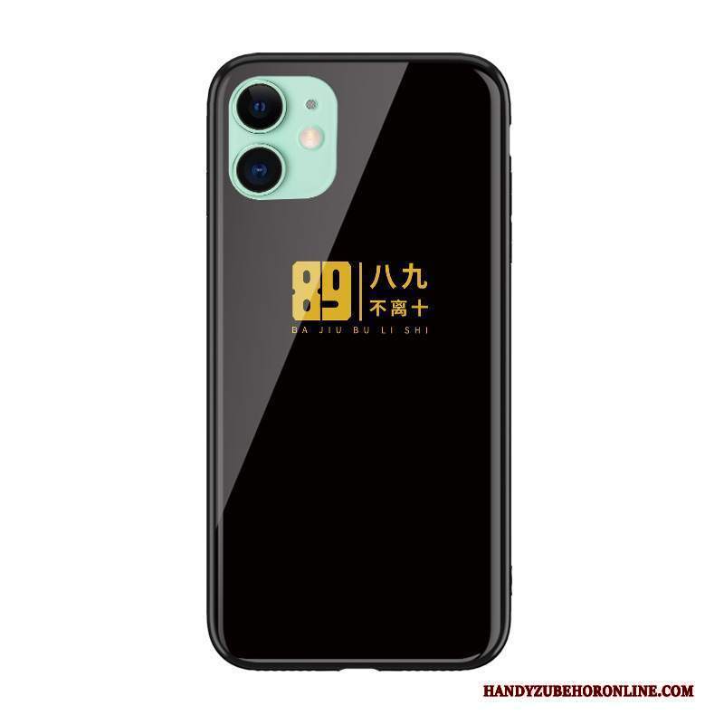 Custodia iPhone 12 Mini Moda Tendenza Vetro, Cover iPhone 12 Mini Di Personalità Nero