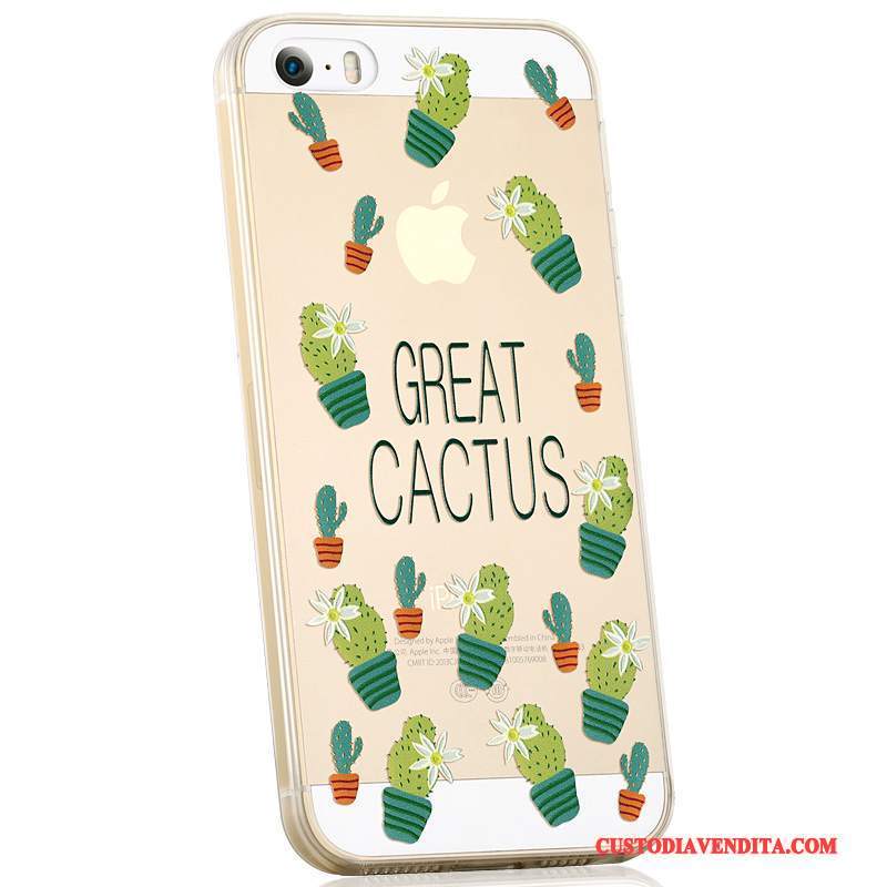 Custodia iPhone 5/5s Cartone Animato Morbido Anti-caduta, Cover iPhone 5/5s Silicone Bello Tendenza