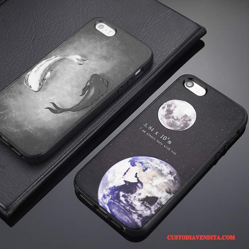 Custodia iPhone 5/5s Creativo Nero Difficile, Cover iPhone 5/5s Di Personalitàtelefono