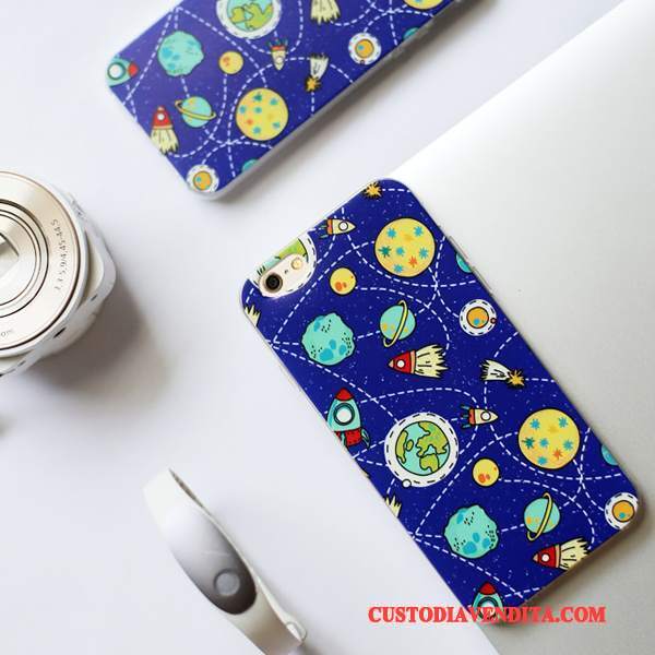 Custodia iPhone 5/5s Creativo Telefono Morbido, Cover iPhone 5/5s Silicone Accessori Blu