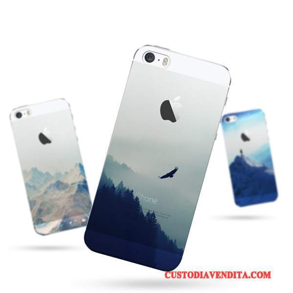 Custodia iPhone 5/5s Creativo Trasparente Tendenza, Cover iPhone 5/5s Protezione Telaiotelefono