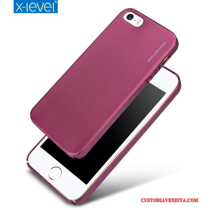 Custodia iPhone 5/5s Protezione Anti-caduta Rosso, Cover iPhone 5/5s Tutto Incluso Porpora