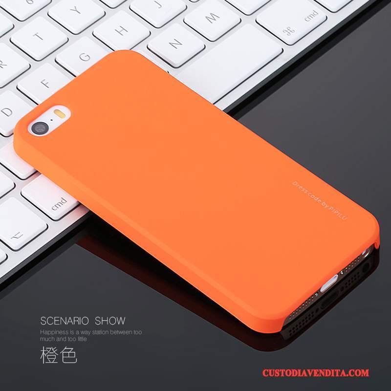 Custodia iPhone 5/5s Protezione Telefono Difficile, Cover iPhone 5/5s Anti-caduta Arancione