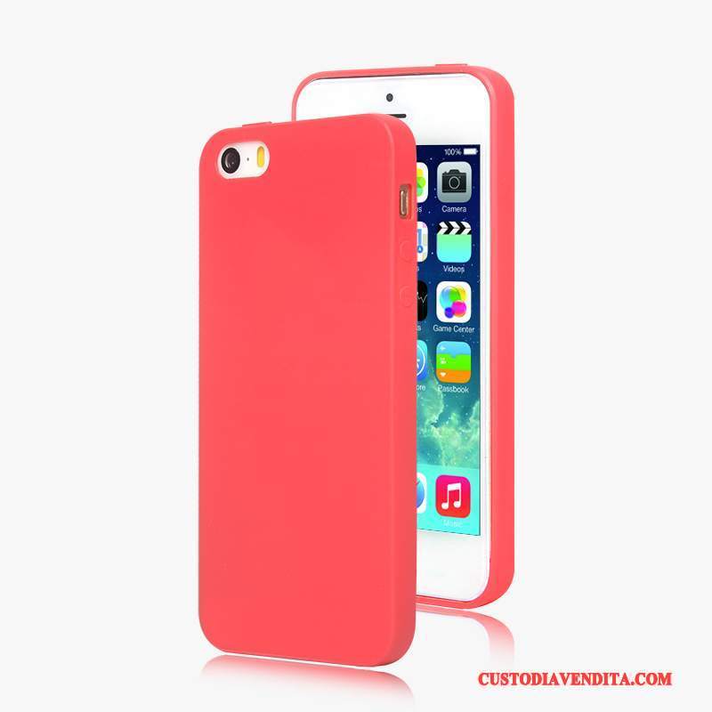 Custodia iPhone 5/5s Rosso Morbido, Cover iPhone 5/5s Tutto Incluso Bene