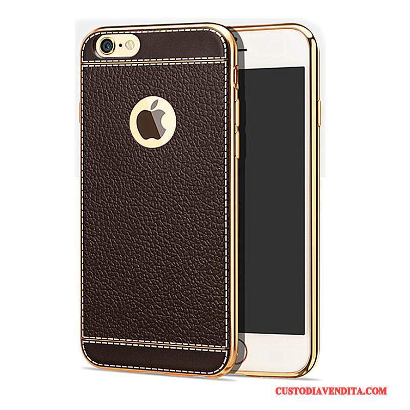 Custodia iPhone 5/5s Silicone Marrone Morbido, Cover iPhone 5/5s Protezione Telefono