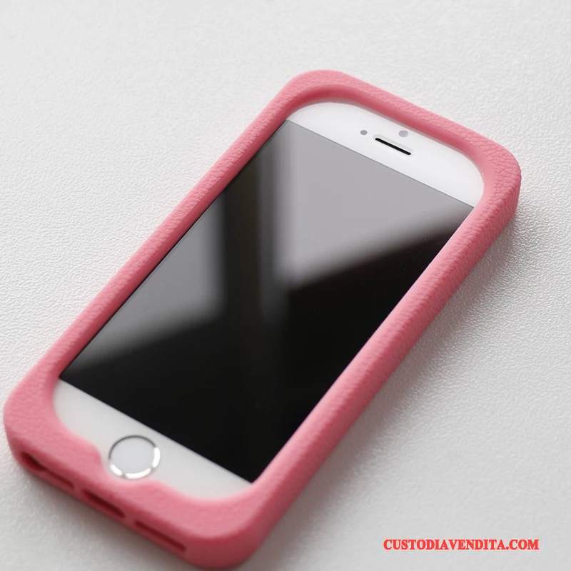 Custodia iPhone 5/5s Silicone Panno Rosa, Cover iPhone 5/5s Protezione Telefono