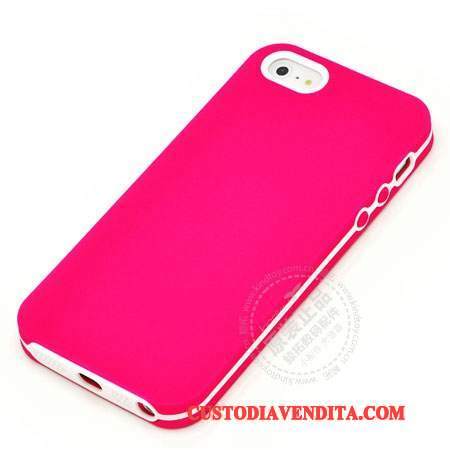 Custodia iPhone 5/5s Silicone Rossotelefono, Cover iPhone 5/5s Protezione Anti-caduta