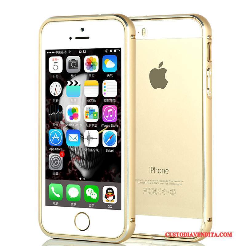 Custodia iPhone 5/5s Telefono Telaio, Cover iPhone 5/5s Coperchio Posteriore Metallo