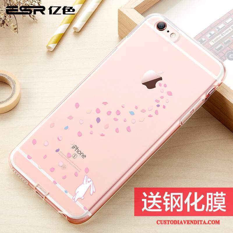 Custodia iPhone 6/6s Cartone Animato Rosa Anti-caduta, Cover iPhone 6/6s Protezione Tutto Incluso Marchio Di Tendenza