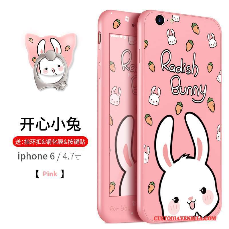 Custodia iPhone 6/6s Cartone Animato Tutto Incluso Anti-caduta, Cover iPhone 6/6s Silicone Morbido Ornamenti Appesi