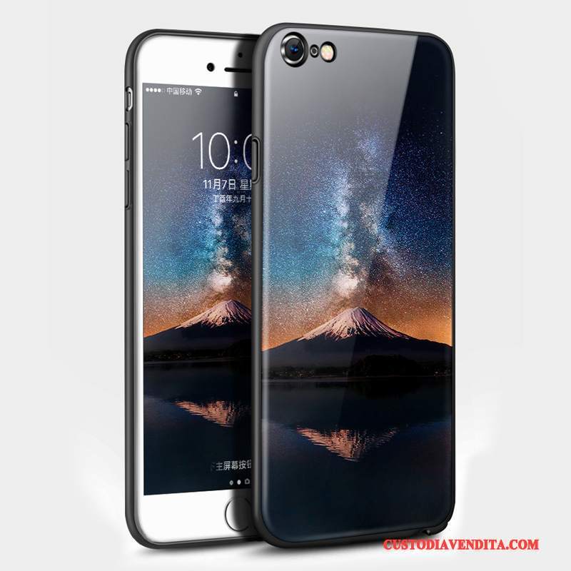 Custodia iPhone 6/6s Creativo Vetro Nero, Cover iPhone 6/6s Protezione Marchio Di Tendenzatelefono