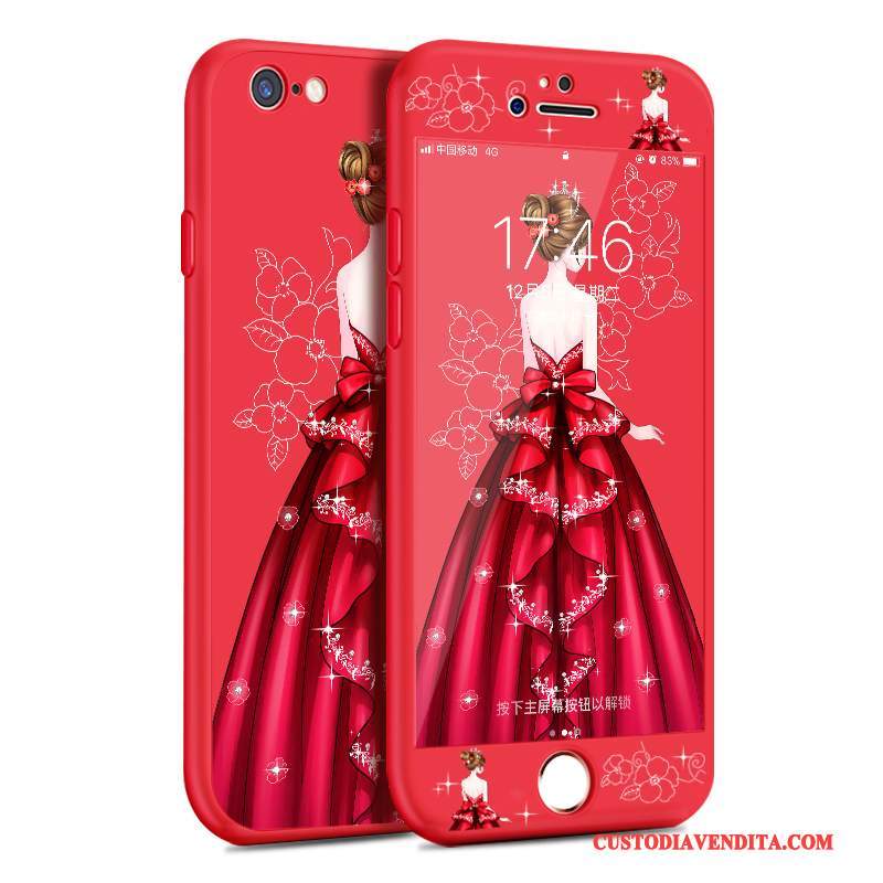 Custodia iPhone 6/6s Plus Creativo Anti-caduta Rosso, Cover iPhone 6/6s Plus Bello Tutto Incluso