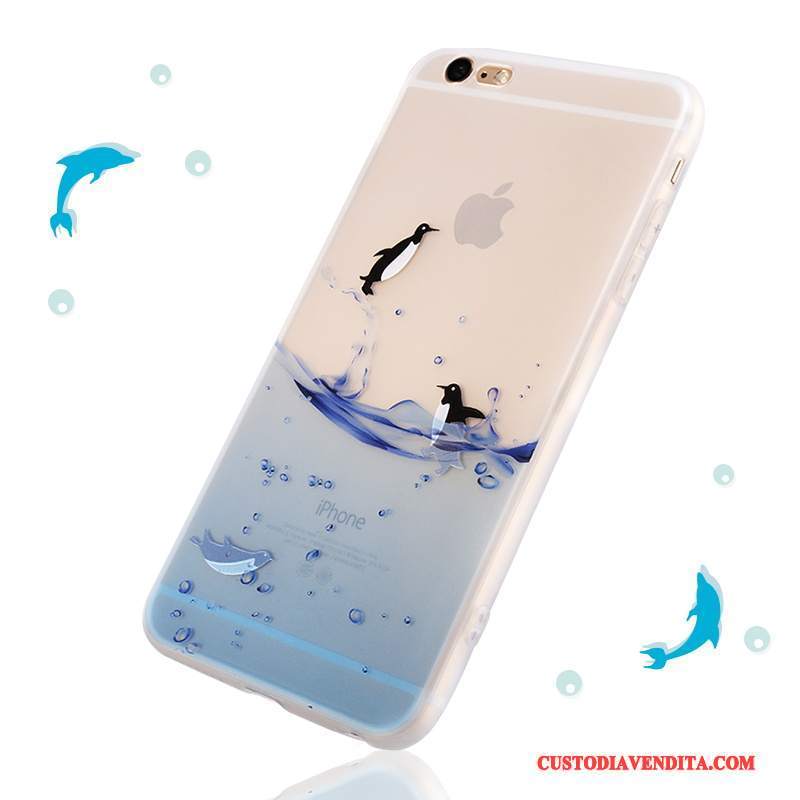 Custodia iPhone 6/6s Plus Creativo Ornamenti Appesi Blu, Cover iPhone 6/6s Plus Silicone Nuovo Morbido