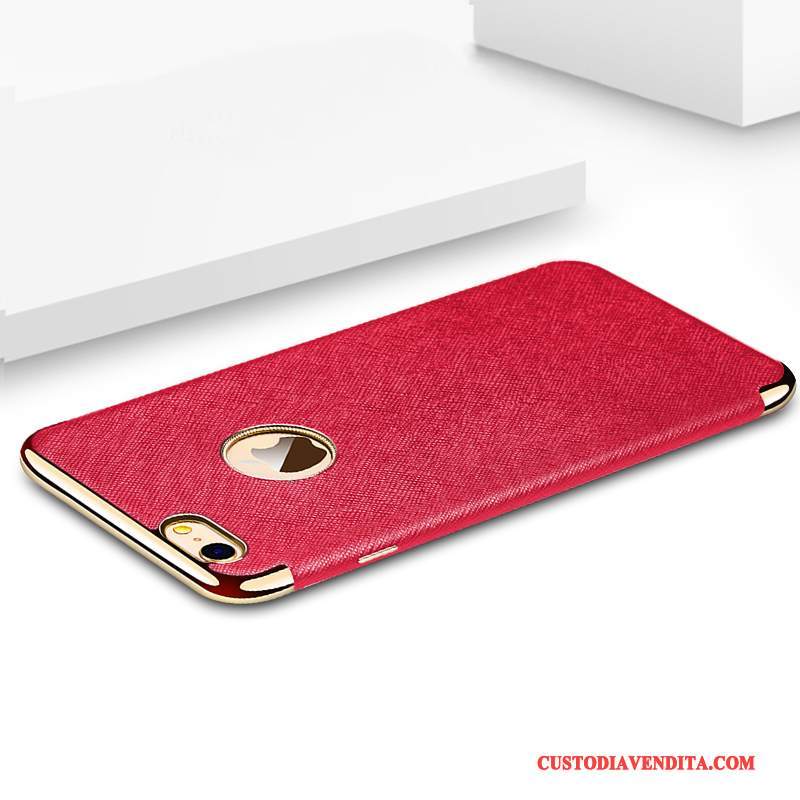 Custodia iPhone 6/6s Plus Pelle Telefono Rosso, Cover iPhone 6/6s Plus Qualità Magnetico