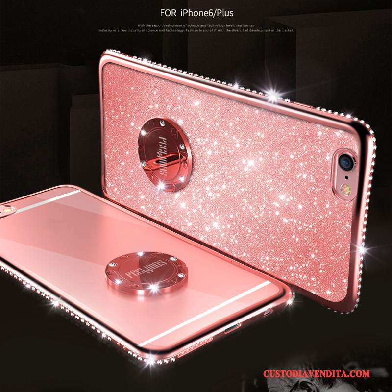 Custodia iPhone 6/6s Plus Strass Anti-caduta Lusso, Cover iPhone 6/6s Plus Silicone Tendenzatelefono