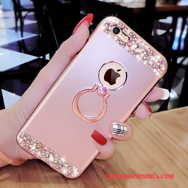 Custodia iPhone 6/6s Plus Strass Ring Lusso, Cover iPhone 6/6s Plus Supporto Anti-caduta