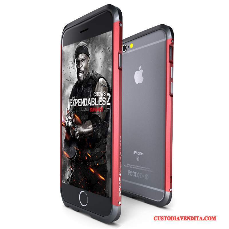 Custodia iPhone 6/6s Protezione Telaio Rosso, Cover iPhone 6/6s Tendenza Sottile