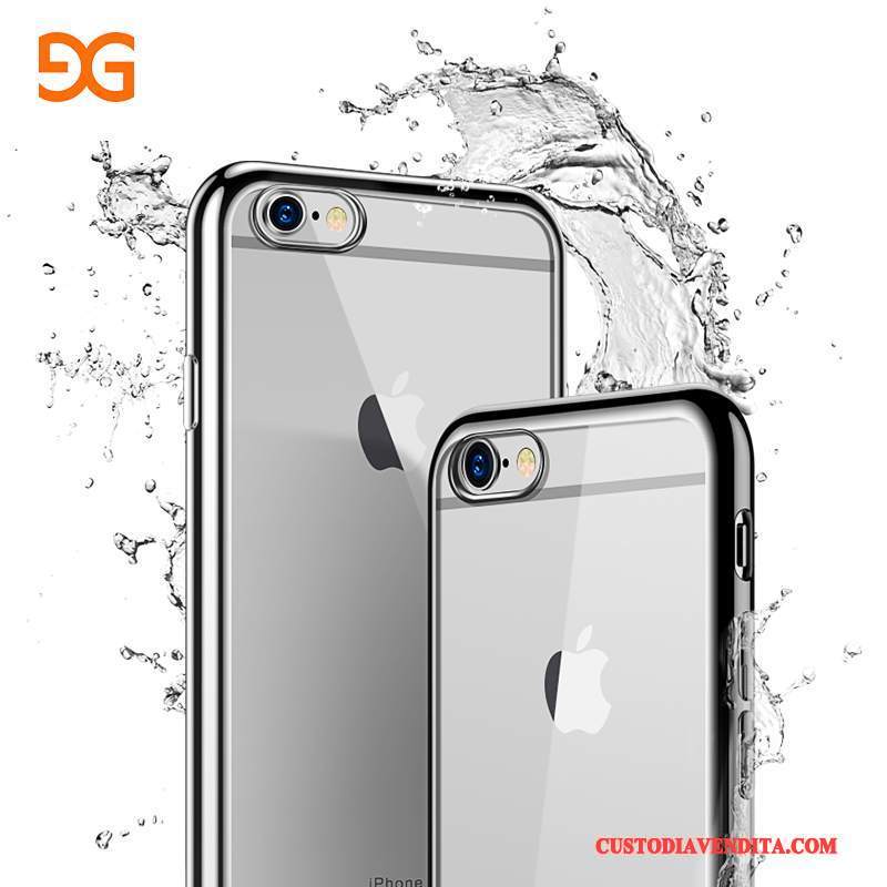 Custodia iPhone 6/6s Silicone Grigio Tendenza, Cover iPhone 6/6s Anti-caduta Morbido