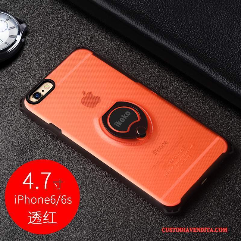 Custodia iPhone 6/6s Silicone Magnetico Tendenza, Cover iPhone 6/6s Arancione Anti-caduta