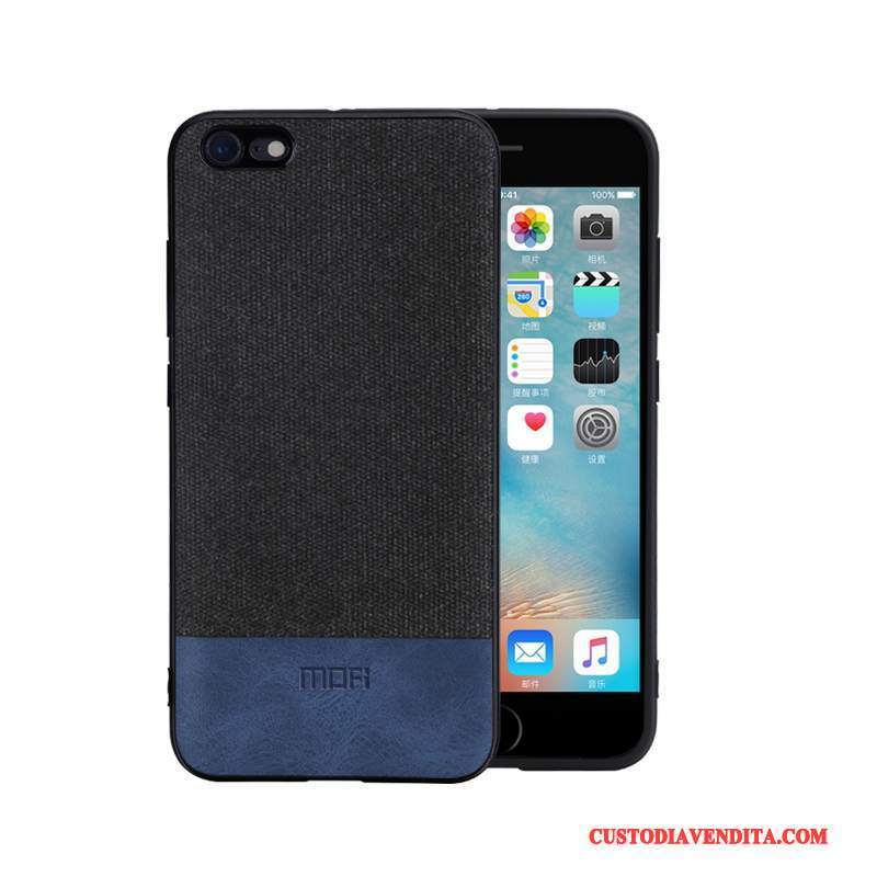 Custodia iPhone 6/6s Silicone Tutto Incluso Anti-caduta, Cover iPhone 6/6s Tendenza Nero