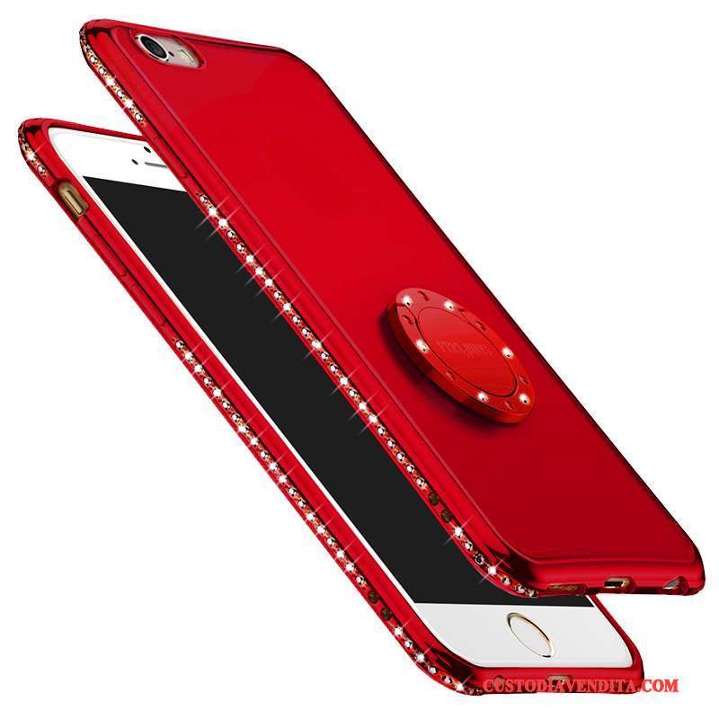 Custodia iPhone 6/6s Strass Tendenza Tutto Incluso, Cover iPhone 6/6s Silicone Rosso Grande