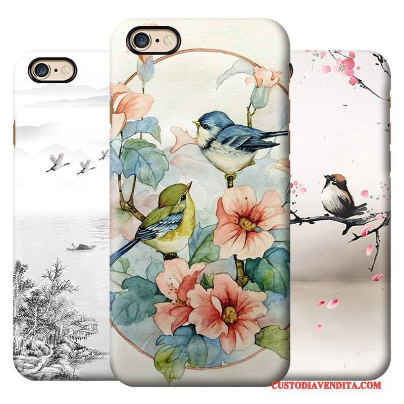 Custodia iPhone 6/6s Vintage Telefono Doppia Gonna, Cover iPhone 6/6s Colore Stile Cinese