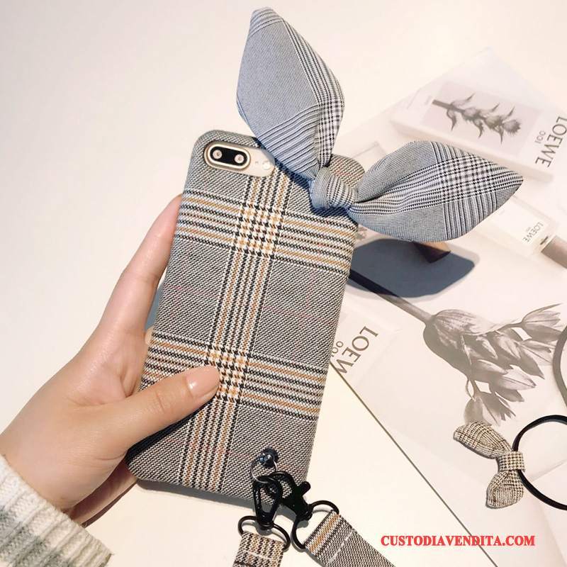 Custodia iPhone 7 Di Personalità Peluche, Cover iPhone 7 Panno Grigio